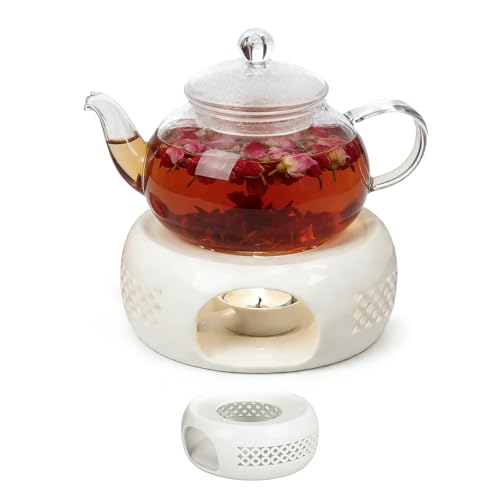 Teapot Warmer Base,Ceramic Teapot Warmer, for Keeping Tea Warm and Heating Water