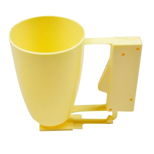 KESOTO Dispensador Manual de para Panqueques, Muffins Y Cupcakes de PP, Fácil de Usar, Apto para Repostería Casera, Amarillo, Individual