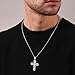925 Sterling Silver Orthodox Cross Necklace Chain 20 Inch - Double-Sided Eastern Cross Pendant with Jesus Crucifix & Сhurch - Unique Christian Religious Jewelry for Men Women - Handmade