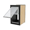 Endura Flap E2 Double Flap Pet Door for Thick Walls | Deep Wall Design up to 15.75" Thick | Insulating Dual-Layer Flap & Durable Aluminum Frame | Includes Locking Cover | Black, Medium, Double Flap