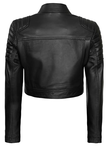fjackets Women Leather Jacket - Real Lambskin Leather Jackets For Womens - Stylish Cropped Leather Jacket Women4