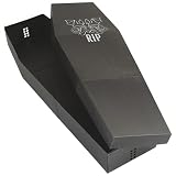 Fun Express Black Coffin Skeleton Cardboard Box Halloween Decoration - 5 ft | Scary Party Decor, Callapsible Design, Easy Storage, Cemetery Decorations