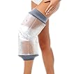 COMFYTHERA Housse de plâtre imperméable pour douche et plaie du genou pour adulte - Sac de douche étanche pour remplacement chirurgical - Réutilisable (genou D)