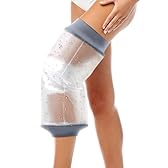 COMFYTHERA Housse de plâtre imperméable pour douche et plaie du genou pour adulte - Sac de douche étanche pour remplacement chirurgical - Réutilisable (genou D)