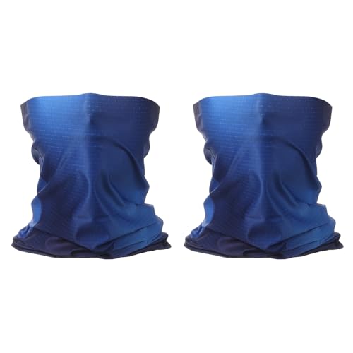 HARFINGTON 2pcs Summer Cooling Neck Gaiter Sun Protection Face Mask Fishing Neck Gaiter Unisex Sunscreen Breathable Bandana for Hiking Outdoor Sports, Bright Blue