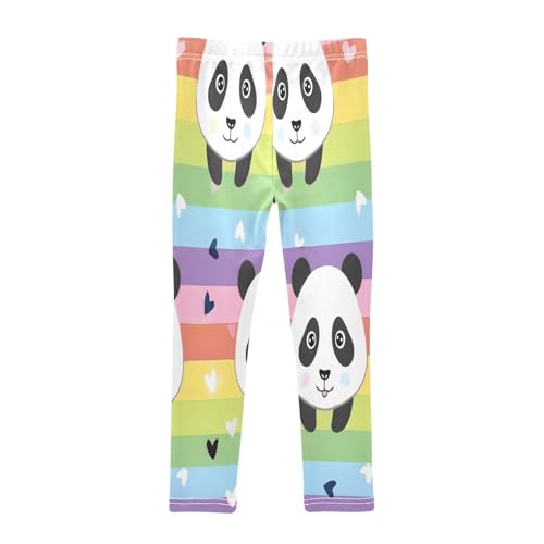Toddler Girls Leggings Printed Yoga Pants Leggings Panda Rainbow Background for Kids2