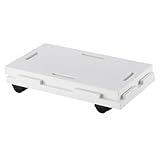 サンコープラスチック(SankoPlastic) 平台車 連結できる ラクゴロ 18 ホワイト キャスター付 日本製 W19.1cm×D31.2cm×H7.0cm 耐荷重:20kg 縦横連結 軽量 おしゃれ シンプル 350169