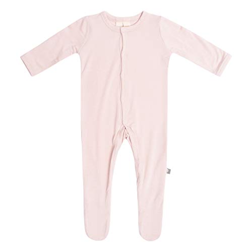 KYTE BABY Unisex Soft Bamboo Rayon Footies, Snap Closure, Newborn, Blush