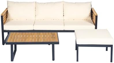 Christopher Knight Home Alvin 3-Piece Acacia Wood Metal Patio Fur...