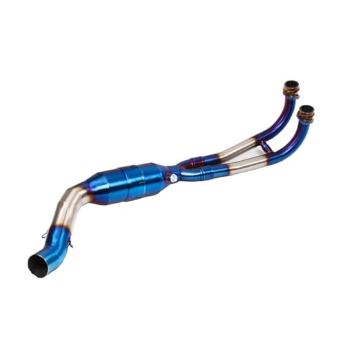 Pot d'échappement intermédiaire pour TMAX 530 2017-2020 finition Half Blue