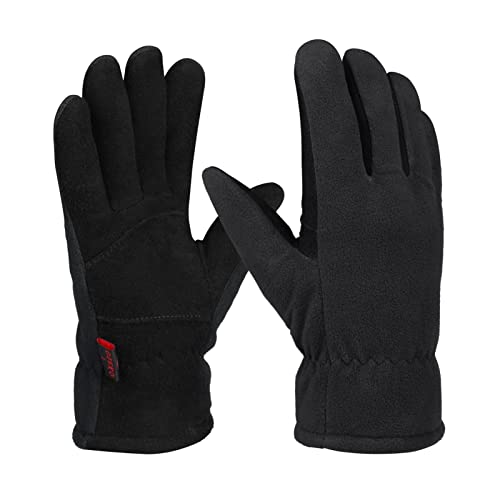 Gants de ski d'hiver chauds pour ne plus avoir froid aux mains à vélo noir M