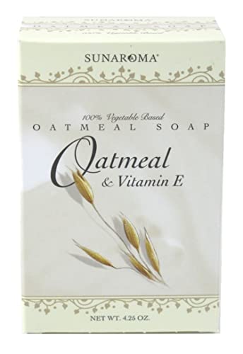 Sunaroma Soap Oatmeal & Vitamin E Bar 4.25 Ounce Boxed (Pack of 2) image 3