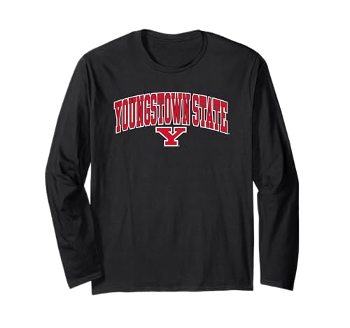 Youngstown State Penguins Arch Black Officially Licensed Long Sleeve T-Shirt