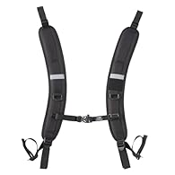 Constructed from 600D high density nylon equipped with high strength ABS plastic clips Clip on, clip off adjustable backpack strap that is easily attached to most backpacks with loops Adjustable sternum strap help to release your shoulder strain from...
