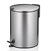 Produktbild kela Kosmetikeimer 5l silber matt , Silent-Close-Deckel, Edelstahl Tretmülleimer Badezimmer MATS, Badmülleimer mit Inneneimer und Tragehenkel