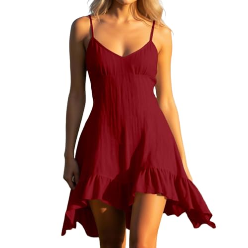 Robe d'été dos nu chic à volants pour mariages et réceptions élégantes en plein air