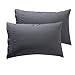 Nestl Bedding Premier 1800 Pillowcase - 100% Luxury Soft Microfiber Pillow Case Sleep Covers - Hypoallergenic Sleeping Encasements - King Size (20"x40"), Charcoal Dark Grey, Set of 2 Pieces