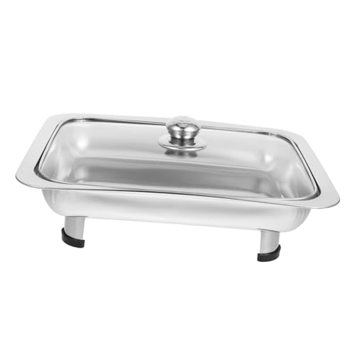 Buffet De Acero Servidor De Cocina Calientacamas para Hostelería Sartén Cuadrada Servidores De Buffet y Bandeja Buffet De Estufa De Acero Inoxidable Olla Caliente Banquete
