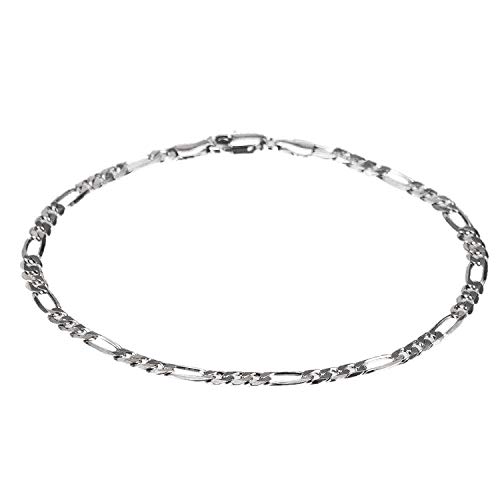 kelistom Gold Anklet Bracelets for Women Men 14K White Gold Plated Cuban Link Herringbone Paperclip Figaro Chain Ankle Bracelets for Women