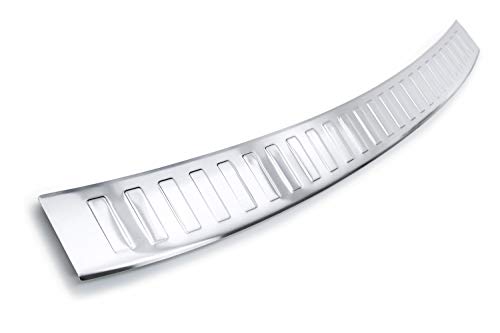 teileplus24 L657 Acero Inoxidable Parachoques protección 3D, Color:Plata cepillada