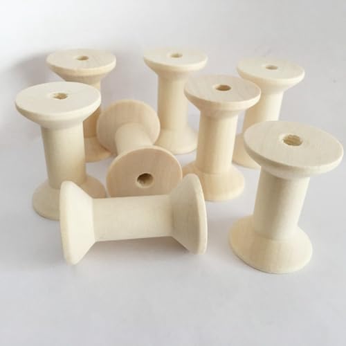 Rodillo de bobinas de madera natural pulida para artes creativas MAGICLULU 8