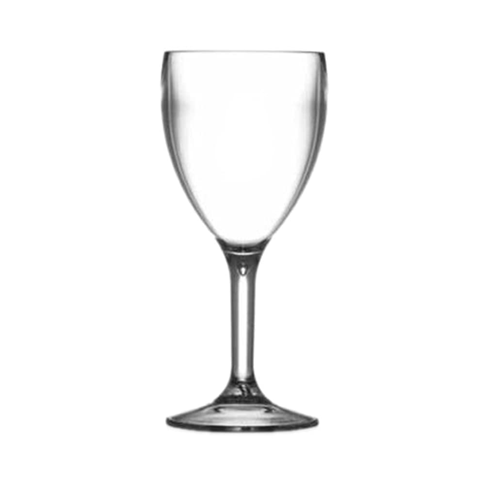 We Can Source It Ltd – Clear Polycarbonate Elite Premium Wine Glasses 125ml – U-Shaped Design, Reusable Clear Plastic Wine Glasses for Events, Catering, Parties and Outdoor Use – Pack of 1