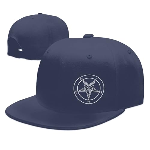 Occult Sigil of Lucifer Satanic Snapback Hat Hip Hop Style Flat Bill Brim Hats Baseball Cap Black
