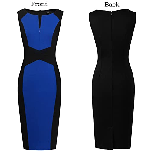 Image of VFSHOW Womens Front Zipper Work Business Office Bodycon Dress Elegant Professional Career Church Party Pencil Sheath Dress