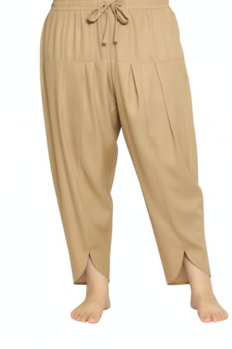 Image of Loose Fit Rayon Dhoti Tulip Pants for Women Patiala Salwar Bottom Wear Harem Pants, Waist Free Size (28 Inch to 42 Inch)