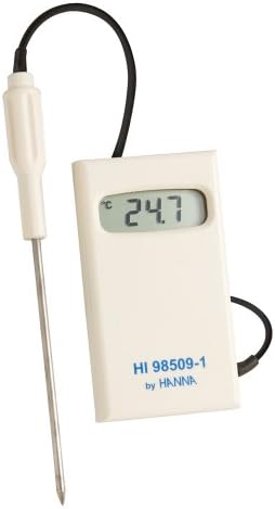 Hanna Instruments HI98509-1 Checktemp Digital Thermometer with Stainless Steel Probe, -50 C to 150 Degree C Temperature Rating