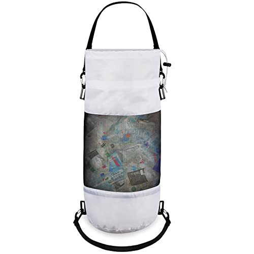Gersoniel Christmas portable Boat Trash Bags Container Outdoor Medium Hoop Mesh Trash Bags...