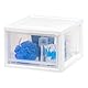 Iris Ohyama, Stapelbare Aufbewahrungsschublade, Schubladenbox aus Kunststoff, 13,7L, 3er-Set, Weiß, Stapelbar, Transparent, für Snacks, Medikamente, Schreibwaren, Bastelbedarf, BPA-frei, MSD-2