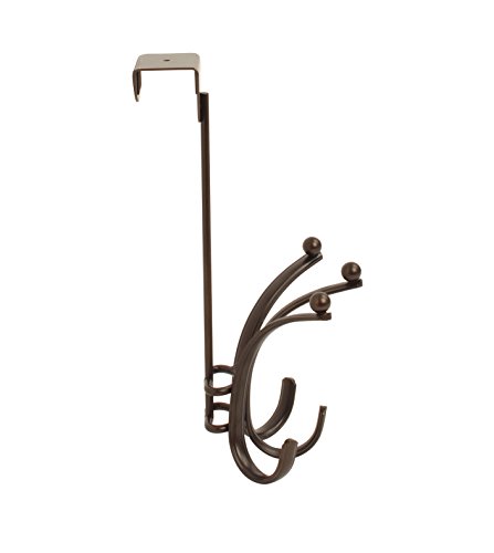 Spectrum Diversified Voy Over The Door Triple Free Double, Easy Closet & Entryway, No Installation Modern Storage Hooks, Bronze #TOP3