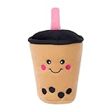 ZippyPaws NomNomz - Dog Squeaky Toys to Keep Them Busy, Funny Food Plush for Small & Medium Dogs, Cute Stuffed Puppy Toy, Pet Products, Gift for Dogs of All Breeds, Soft and Cuddly - Boba Milk Tea