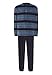 Produktbild El Búho Nocturno - Herren Schlafanzug Lang Pyjama Männer Winterpyjama Samt Blau 80% Baumwolle 20% Polyester Größe 7 (XXXL)