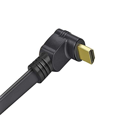 Urwoow Flat Slim High Speed Hdmi Male To Male Extension Cable 270 Degree Right Angle (1 Feet) Adapter Converter Cable #TOP6