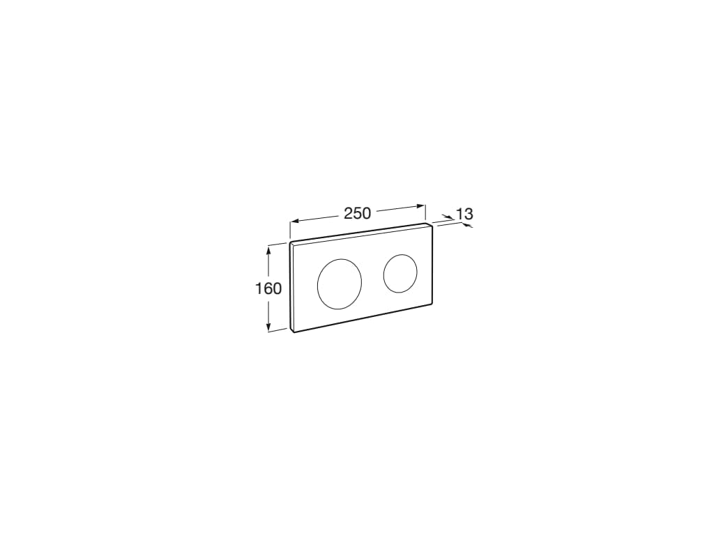 Roca A890189206 Placa Accionamiento Descarga Dual, PL10 Dual, Color Negro Mate