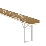 Wasserdichtes Bierbankkissen für den Außenbereich, 220 x 25 cm – 3 cm dick, gepolstertes Sitzkissen für Gartenpartys, Sitzgelegenheiten, passend für Biergarten-Tische, Komfort für Versammlungen