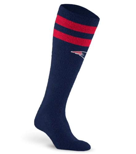 For Bare Feet NFL NEW ENGLAND PATRIOTS Cozy Feather Compression Varsity Stripe Team Color Large/Extra Large