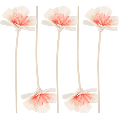 DIYEAH 5pcs Flower Diffuser Sticks Replacement for Bottles Natural Dried Flower Sticks for Scented Oil Diffusion Home Office and Bathroom Decor