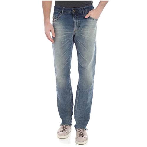 Jean skinny Diesel Thommer L32 pantalon denim noir bleu coupe ajustée homme