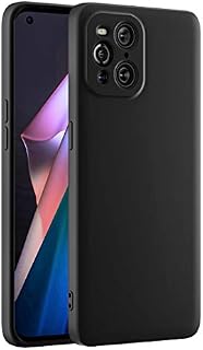 Cresee Compatible with Oppo Find X3 Pro 5G Case, Thin Silicone Cover with Microfiber Interior Camera Protection Anti-Scratch Slim Fit Flexible Phone Case for Find X3 Pro, Black