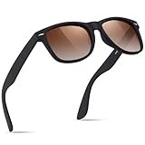 wearPro Polarised-Sunglasses-Mens-Womens-UV403-Protection Rectangular Sunglasses Retro Black Sun Glasses Unisex Classic Ultralight Shades For Cycling Driving Fishing(Gradient Brown)