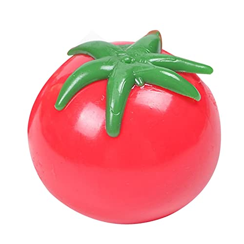 トマトの子供のおもちゃ,子供のための減圧おもちゃのボール - フルーツ感覚ストレスボール 子供と大人向け ウォータービーズ入り かわいいストレスおもちゃ スクイーズボール ストレス解消ボール
