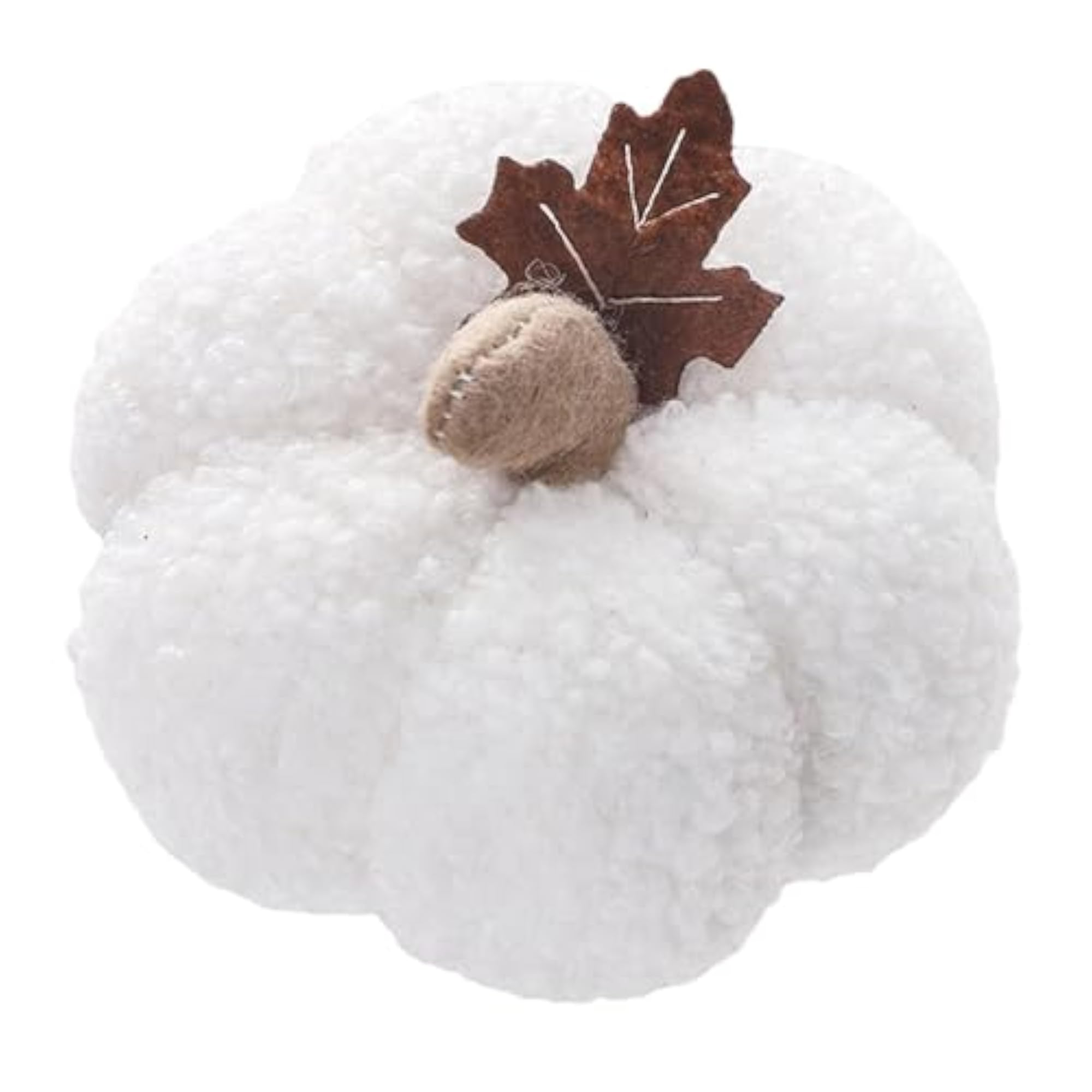 Artificial Pumpkin Decorative Realistic Faux Fruit Display for Party Kitchen White