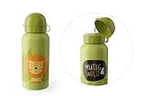Deckel: Kunststoff, BPA frei laVida Kinder-Trinkflasche (mutig und wild (grün))
