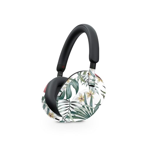 Image of MightySkins Glossy Glitter Skin Compatible with Sony WH-1000XM5 Headphones - Tropical Hibiscus | Protective, Durable High-Gloss Glitter Finish | Easy to Apply