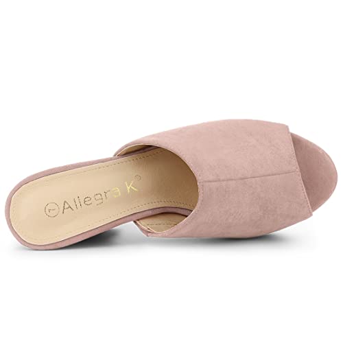 Image of Allegra K Women's Open Toe Platform Chunky Heel Slides Sandals | Party Sandals