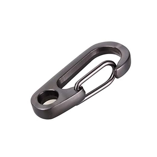 Ejoyous Mini Mosquetón, Aleación de Titanio, Gancho a Presión, Llavero, Mosquetón, Llavero, Gancho a Presión para Acampar, IR de Excursión, Pescar, Viajar