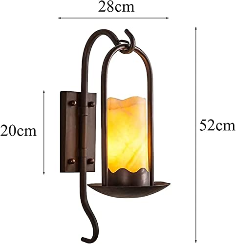 Scpantkend Wall Sconce Light Fixture Waterproof Wall Sconce Light Fixture Wrought Iron Marble Candle Outdoor Wall Mount Light Exterior Wall Sconce Lighting Waterproof Stairs Porch Lights Fixtures #TOP4